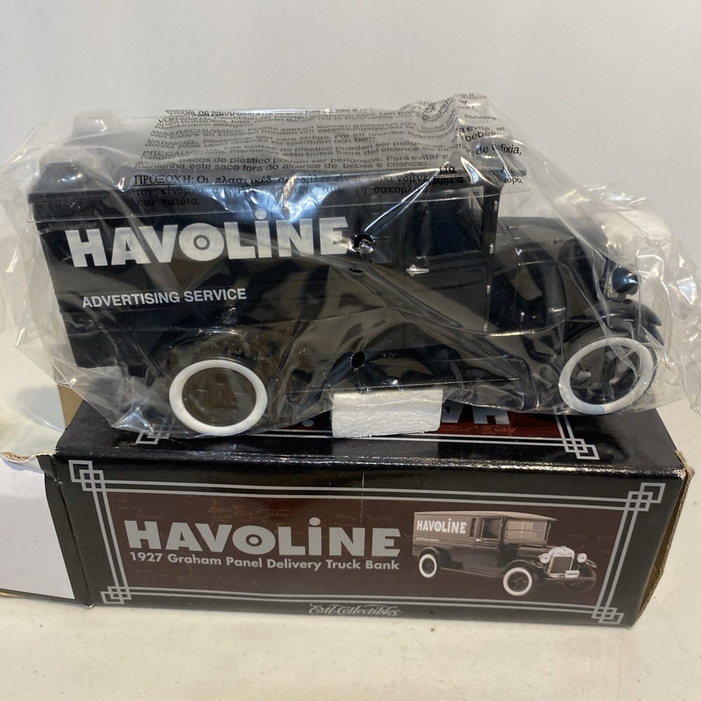 Vtg. 2003 Ertl HAVOLINE 1927 GRAHAM PANEL DELIVERY TRUCK Die Cast BANK